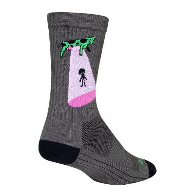 Sockguy Crew Cowspiracy 6" Socks, 5-9, Grey