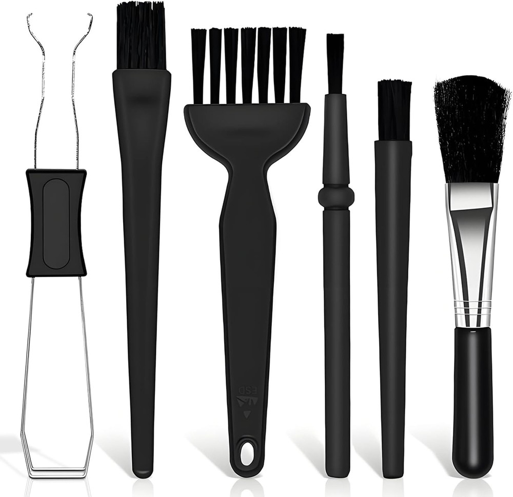 6PCS Keyboard Brush Cleaner Kit with Keycap Puller & Switch Puller, PP Handle Ny