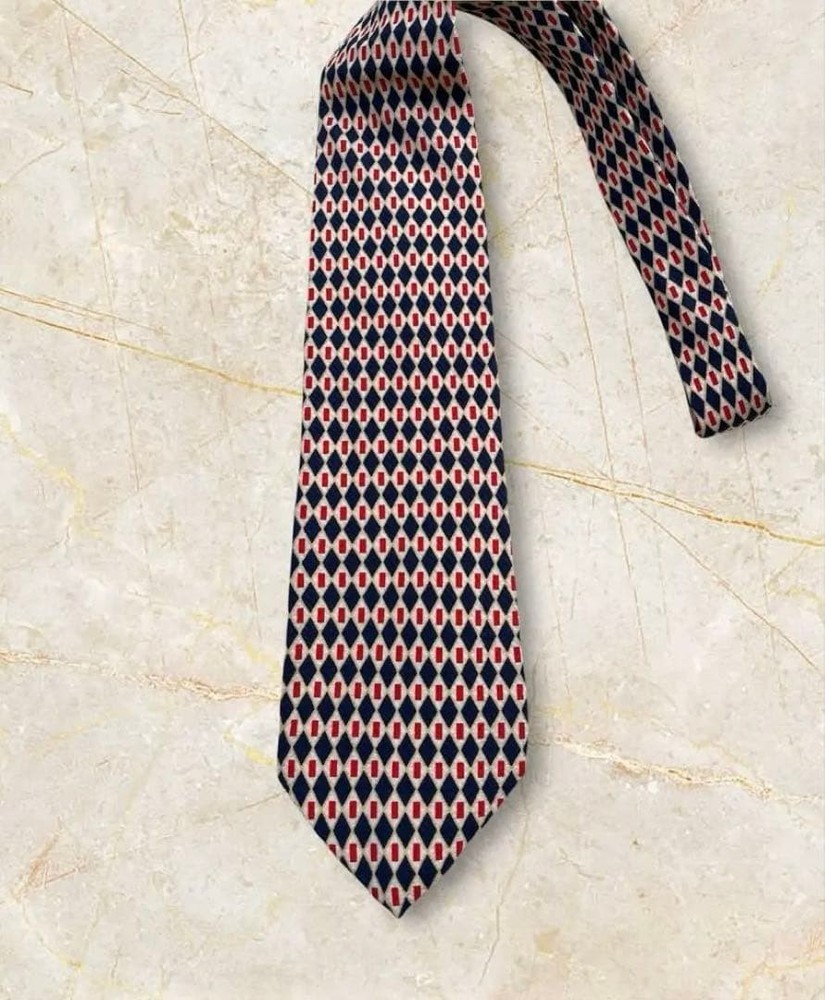 dunhill geometric pattern tie