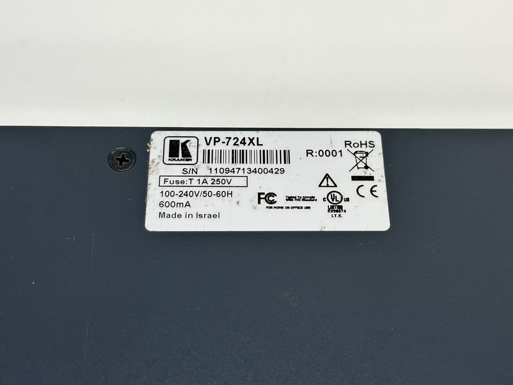 Kramer VP-724XL ~ Presentation Switcher/Scaler with Manual & CD ~ No Remote