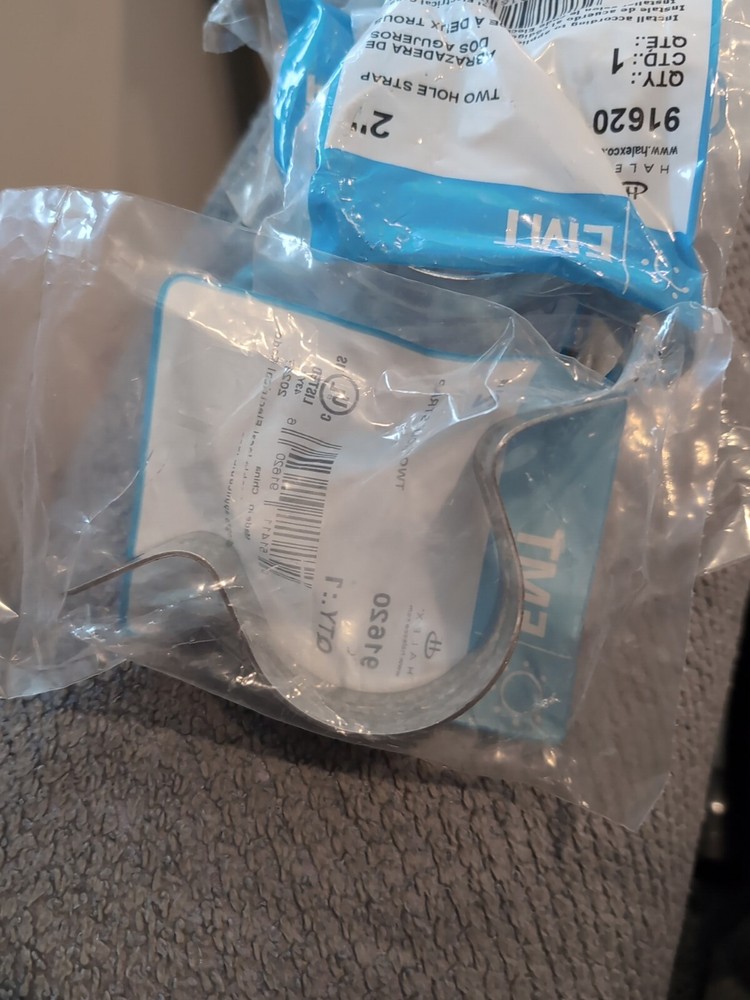 (8) pack lot HALEX 2" 2 Hole EMT Strap