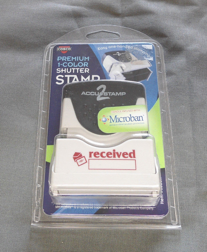 Accustamp2 Shutter Stamp with Microban, Red, RECEIVED
