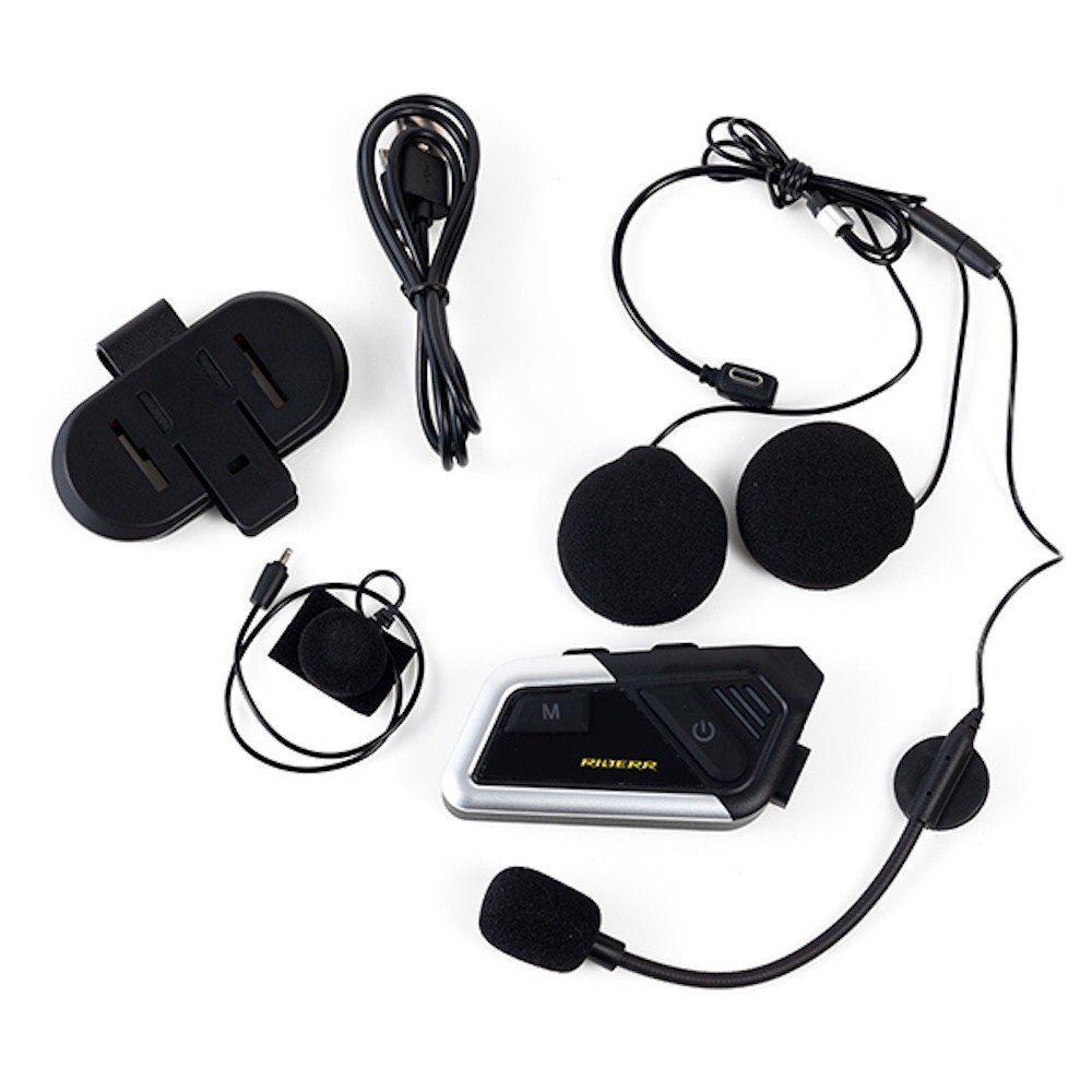 RIDERR S9X PLUS MOTORCYCLE BLUETOOTH HEADSET SYSTEM - SINGLE