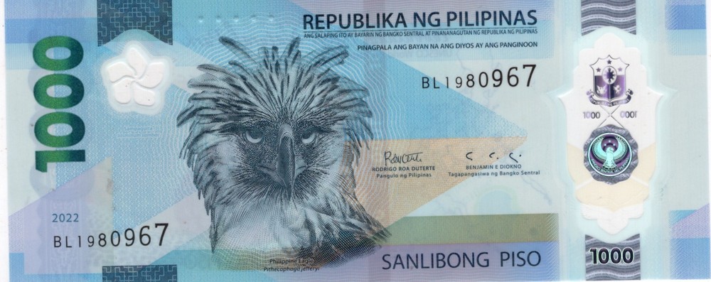 PHILIPPINES 1000 PESOS 2024 P 241. EAGLE POLYMER. UNC CONDITION