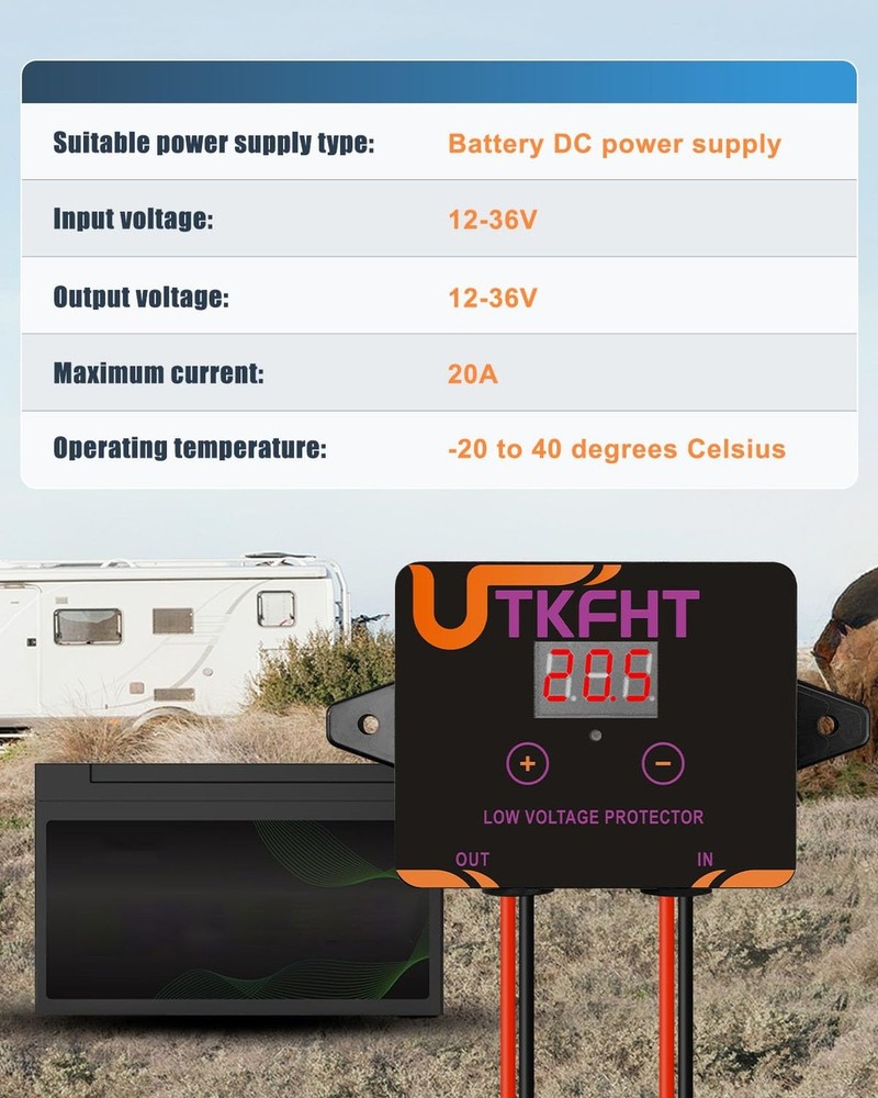 Upgrade DC12-36V Low Voltage Protector, Digital Disconnect Switch, ... Fast Ship