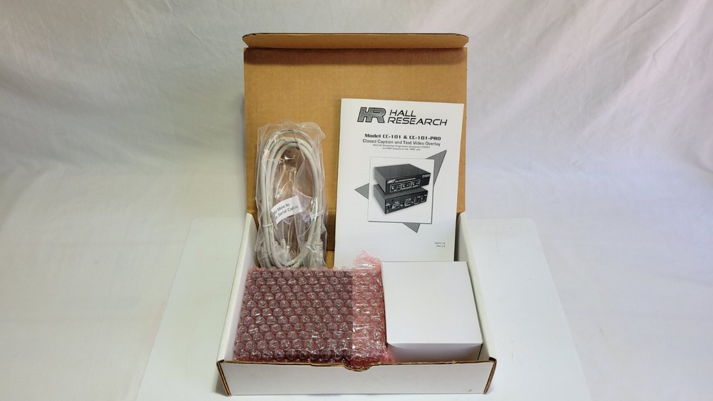 HALL RESEARCH CC-101 Closed Caption Decoder and Text Video Overlay