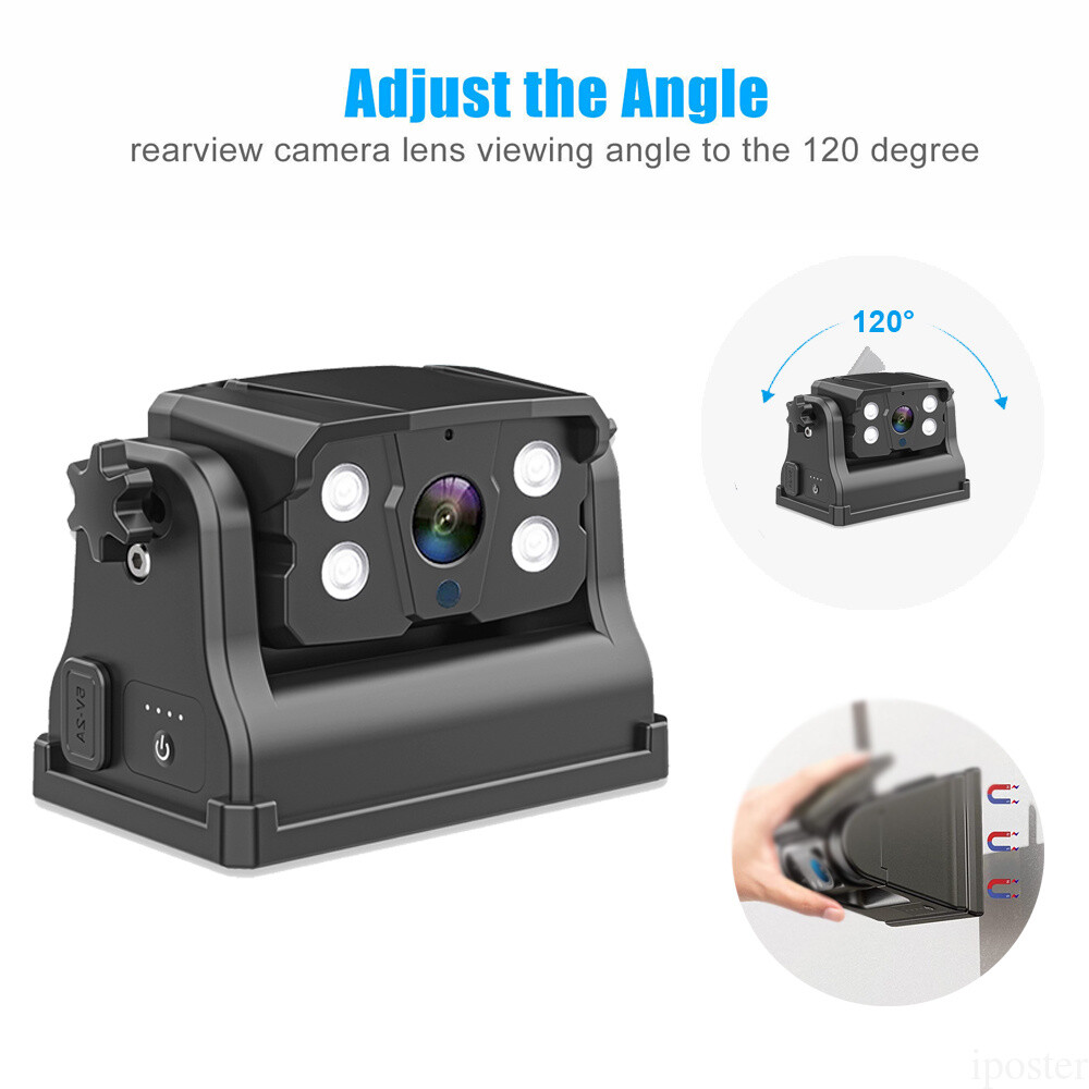 WiFi Backup Camera Magnetic Base Battery Powered Sonix App HD For iPhone/Android