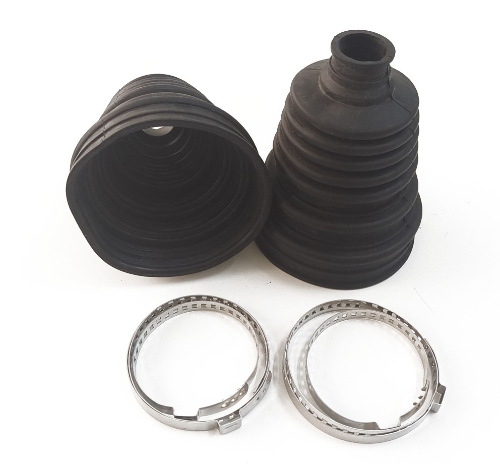 2‌X Car Drive Shaft CV Axle Joint Boot Dust Cover Kit Universal Rubber w/Clamp‌s