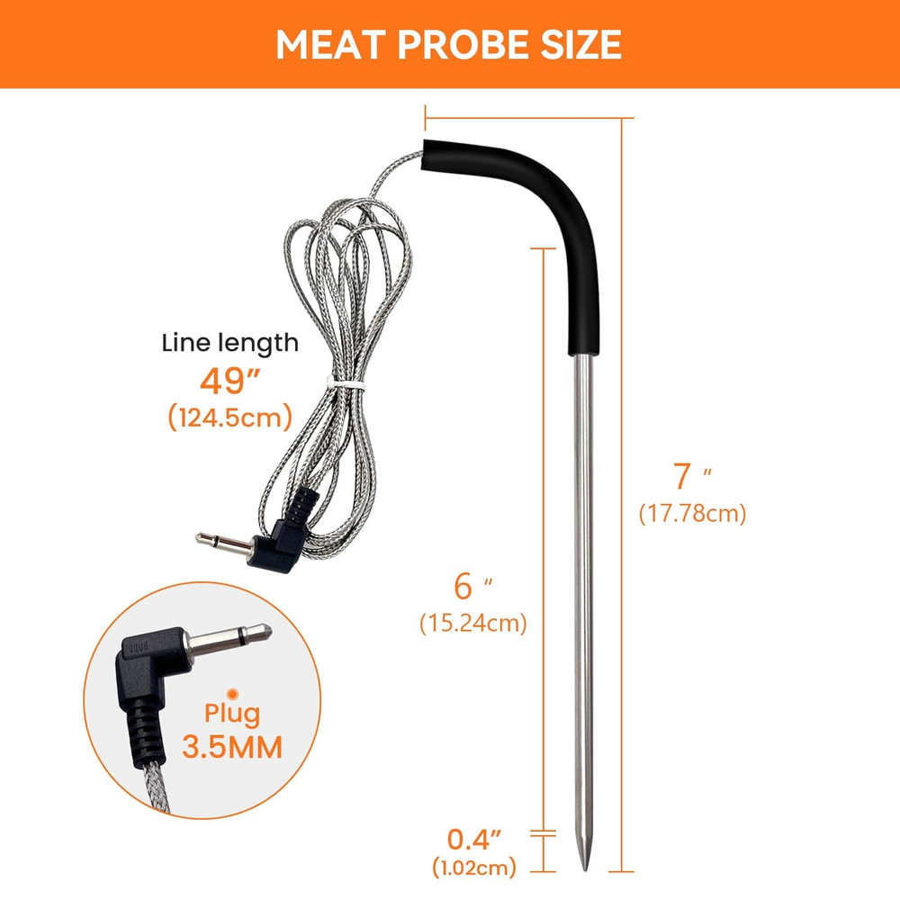 Grill Meat Probe 2pk Thermometer Sensor Replacement for Pit Boss Pellet Smokers