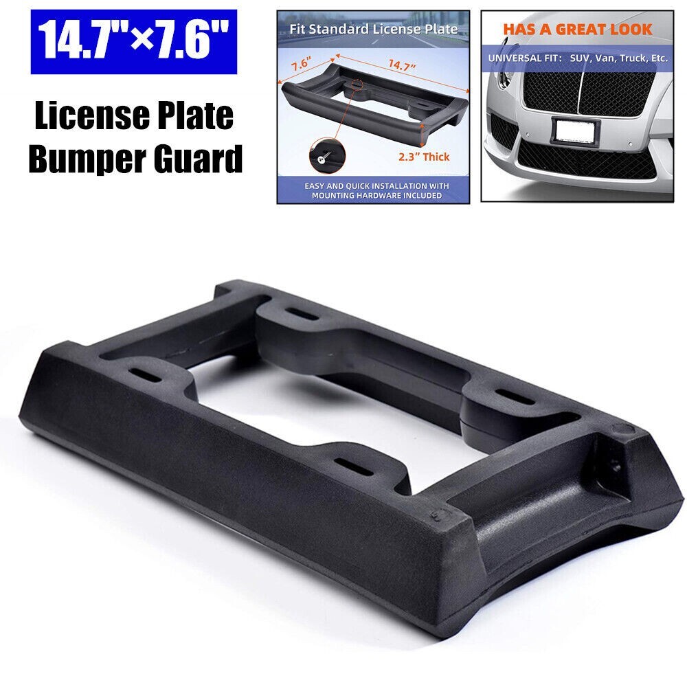 Car License Plate Frame Front Bumper Guard Mounting Screws Protector Rubber Kit