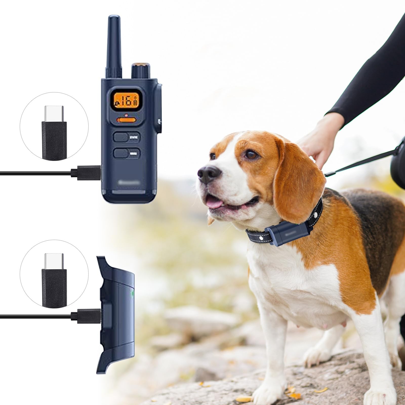 Charger for Bousnic Dog Shock 3.3 ft cable with 6 charging ports, Black