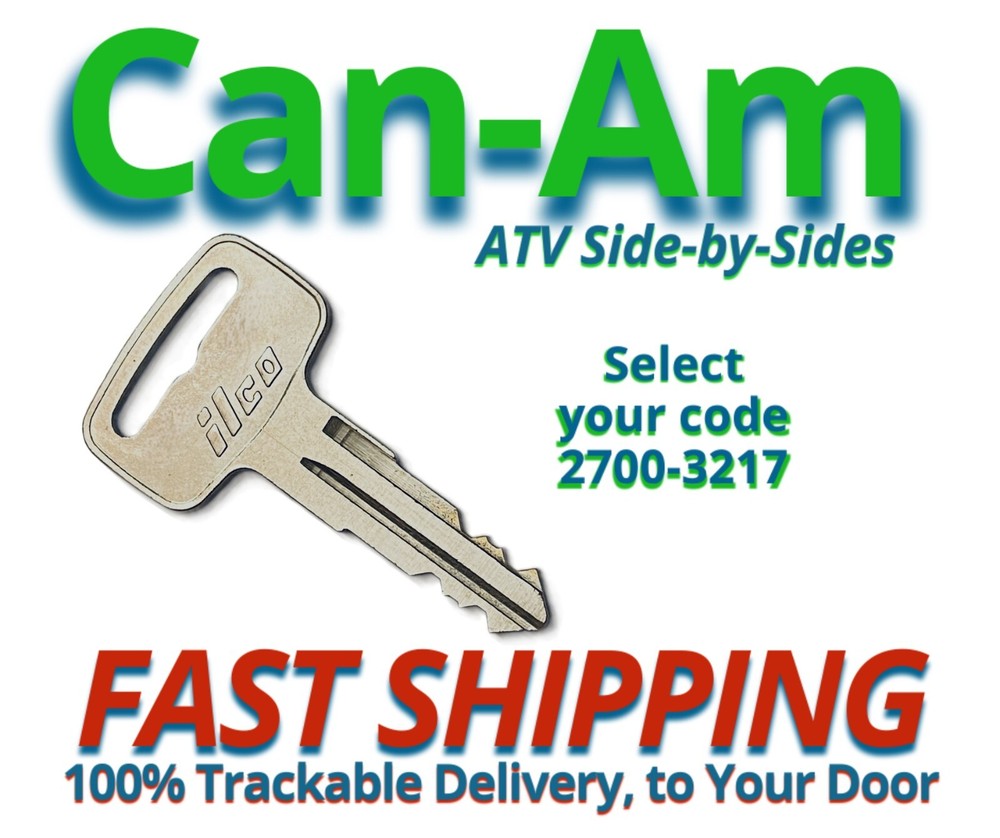Can-Am Outlander Keys ATV Replacement Key Cut to Code 2700-3217