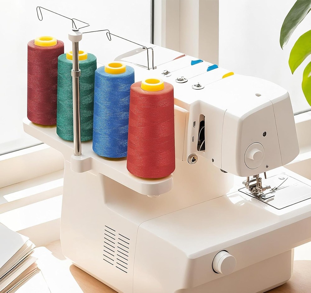 1800 Yards Serger Thread-Beige, All Purpose Thread for Sewing, Serger Thread ...