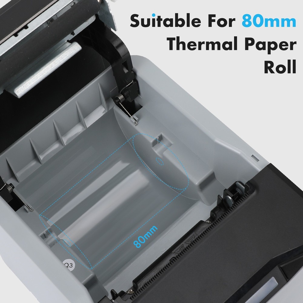 80mm Thermal Receipt Printer,USB POS Printer,Support Windows/Mac/Linux/OPOS
