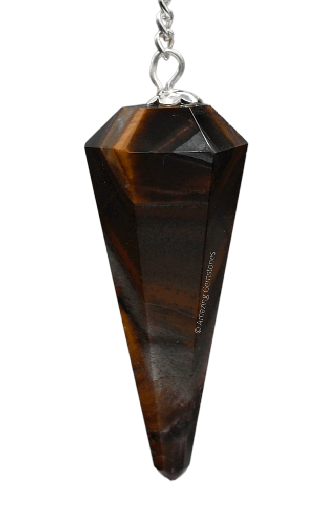 Red Tiger Eye Agate Dowsing Crystal Pendulum