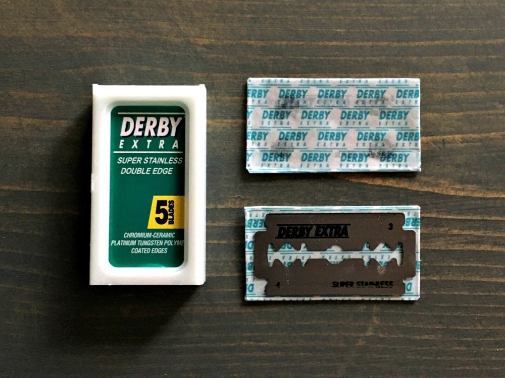 25 DERBY Razor Blades Extra Super Stainless Double Edge Sampler