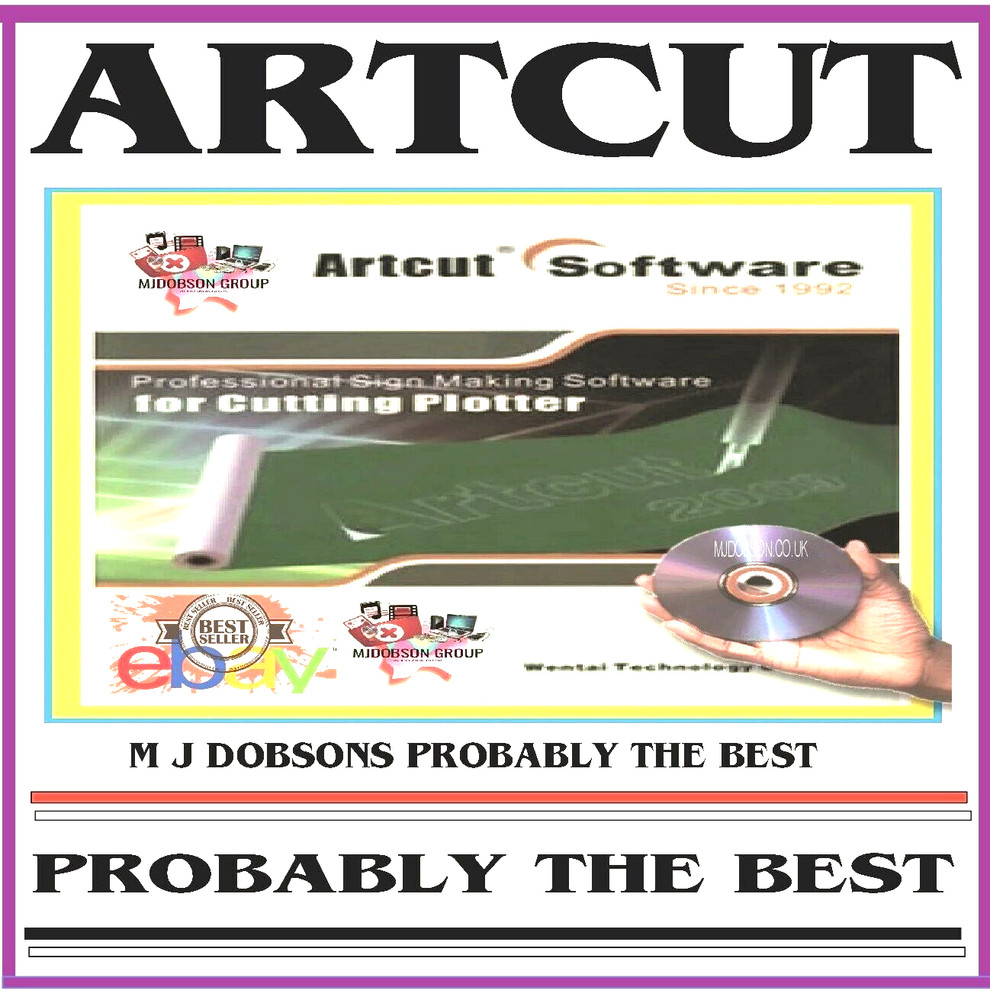 ARTCUT 2009 Vinyl Cutting Plotter Software – Sign Making USB – Plotter Tool