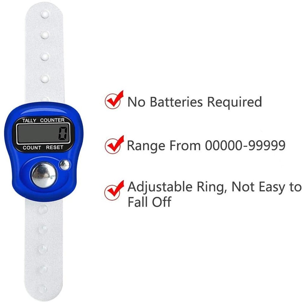 Electronic Finger Counter4-Pack Case Resettable 5 Digit LCD Electronic Digital