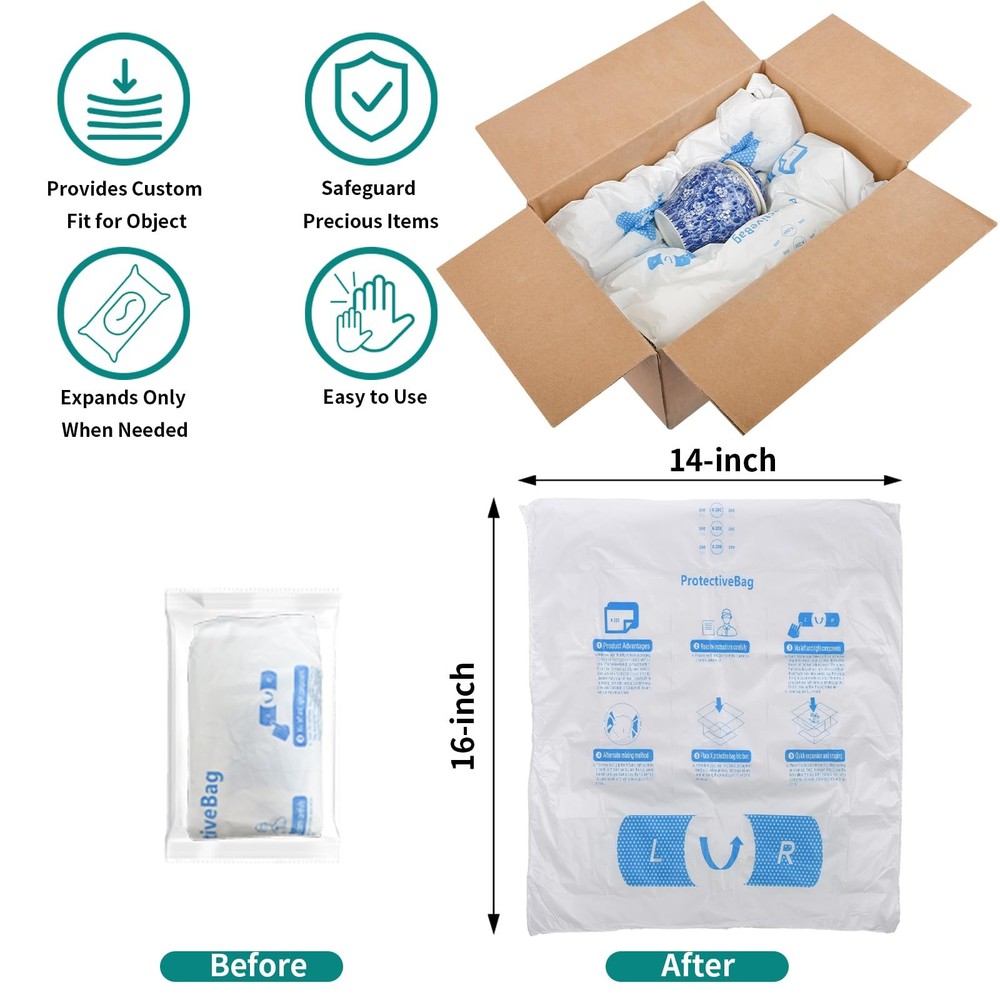 2Pcs 14”x16” Expanding Foam Packaging for PC, Electronics & Irregular Items -...