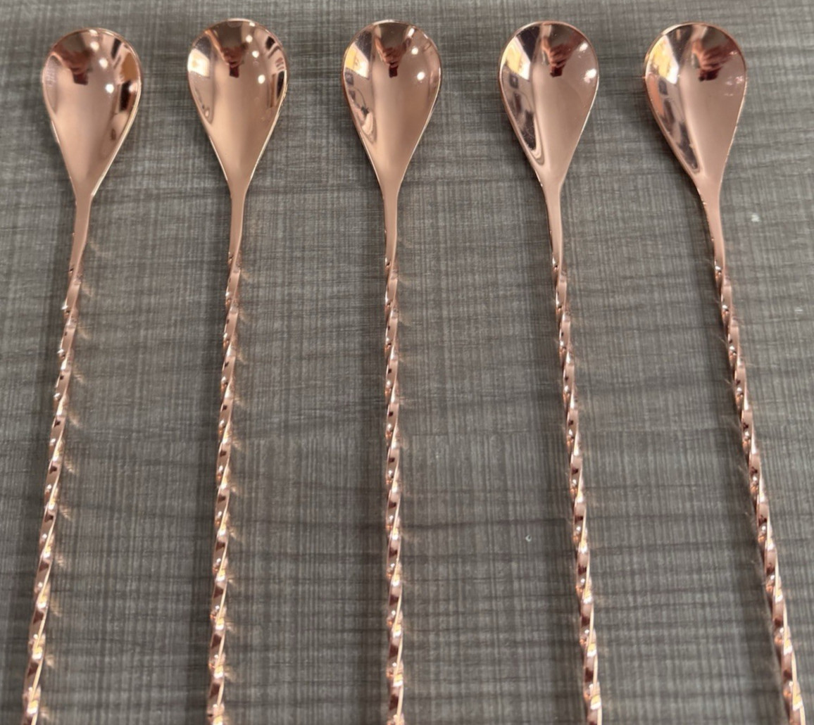 16 Inches Bar Spoon, Long Handle Mixing Stirrers for Drinks,Stainless Steel Gold