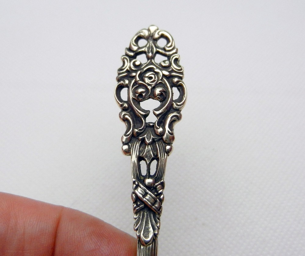Vintage Solid 800 Silver Sugar/Cream Spoon 5.25” Hallmarked