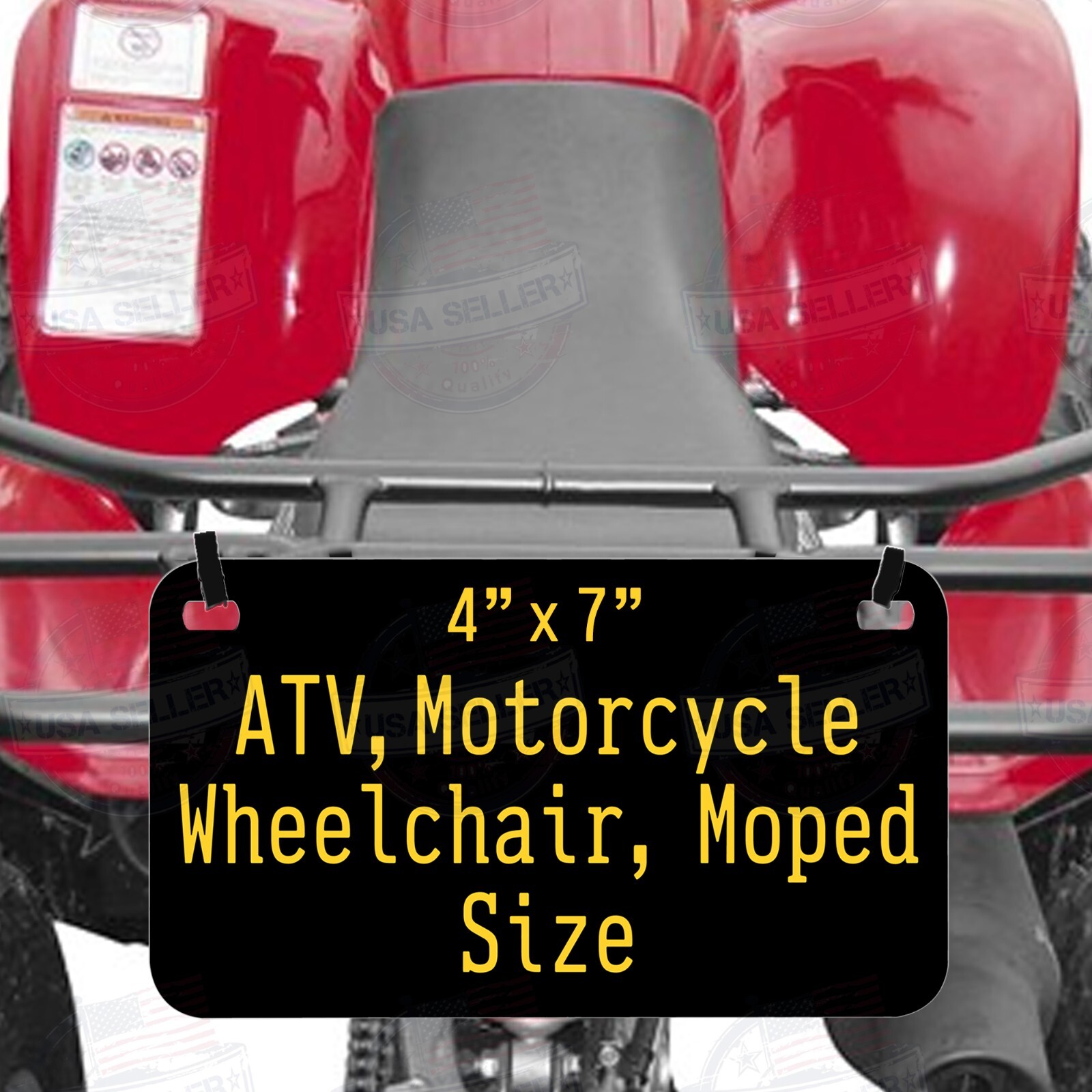 Customize LICENSE PLATE - Any State Any Color Car Auto ATV Motorcycle Wall Bike