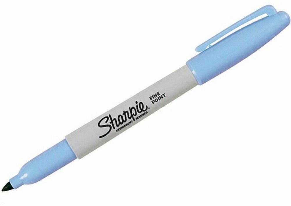 Sharpie 32083 Fine Point Permanent Marker, Sky, 1 each