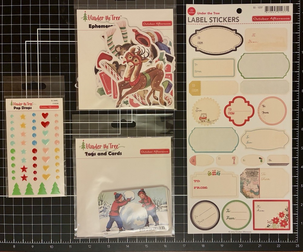October Afternoon UNDER THE TREE Cards, Ephemera, Pop Dots, Labels NEW & PARTIAL