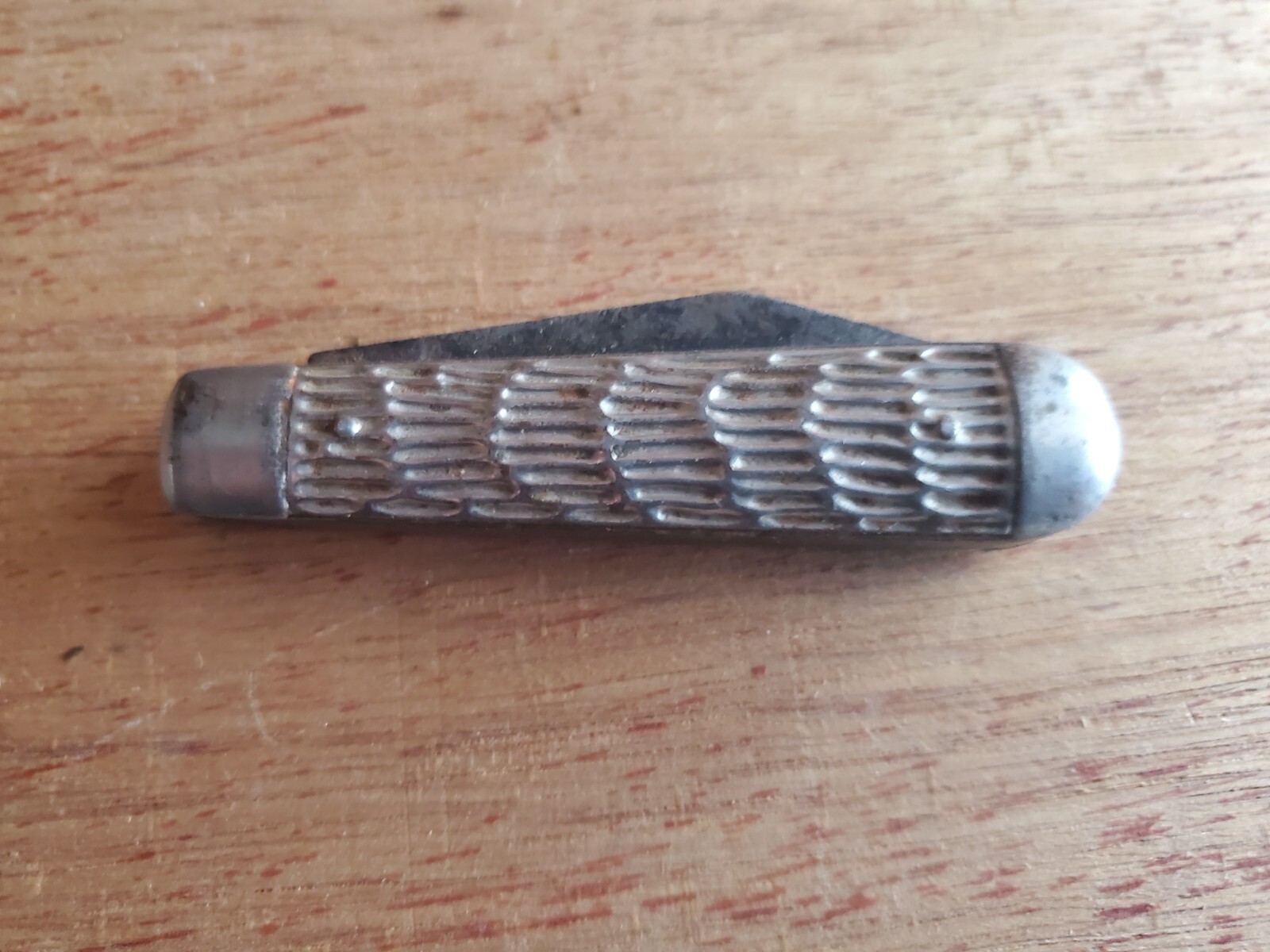 Vintage IMPERIAL 2 Blade Folding Pocket Knife Metal Handles NO Snap Rough Bad