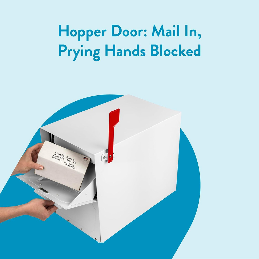 Oasis Classic Large High Security Parcel Mailbox, White