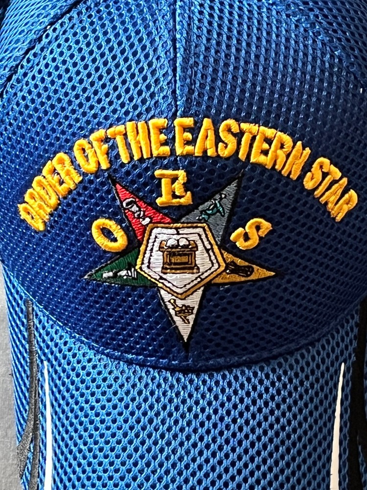 Blue Order Eastern Star OES Mesh Baseball Adjustable Hat Cap Masonic NEW!