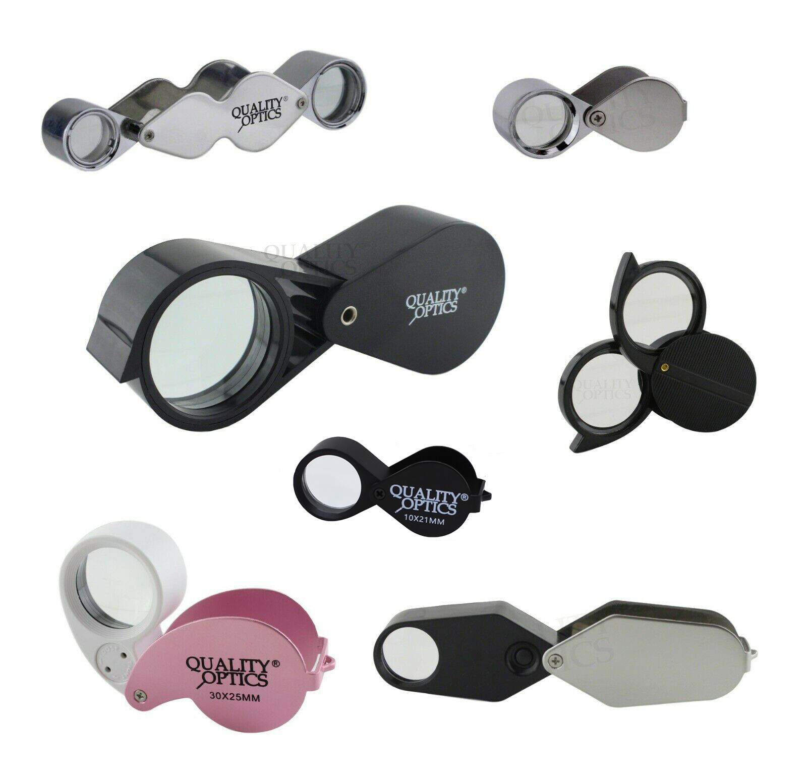 Quality Optics USA Folding Jewelers Loupe Loop Pocket Magnifier Magnifying glass