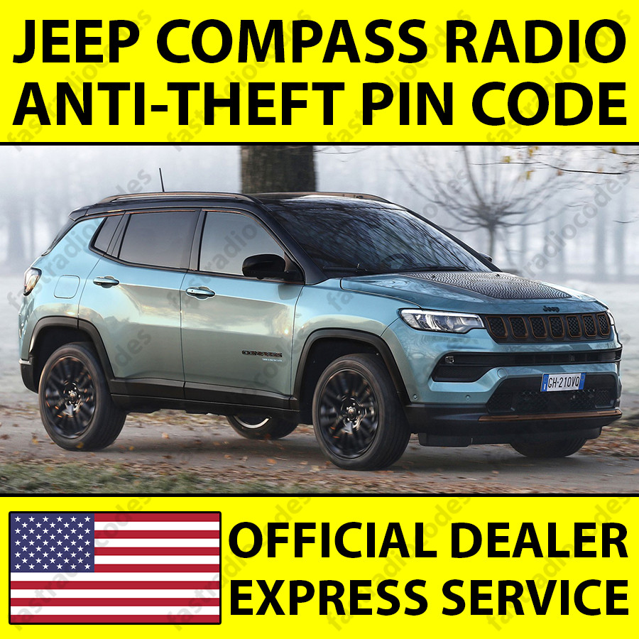 ✅JEEP COMPASS CAR RADIO ANTI-THEFT UNLOCKING PIN CODE FOR ALL MODELS✅
