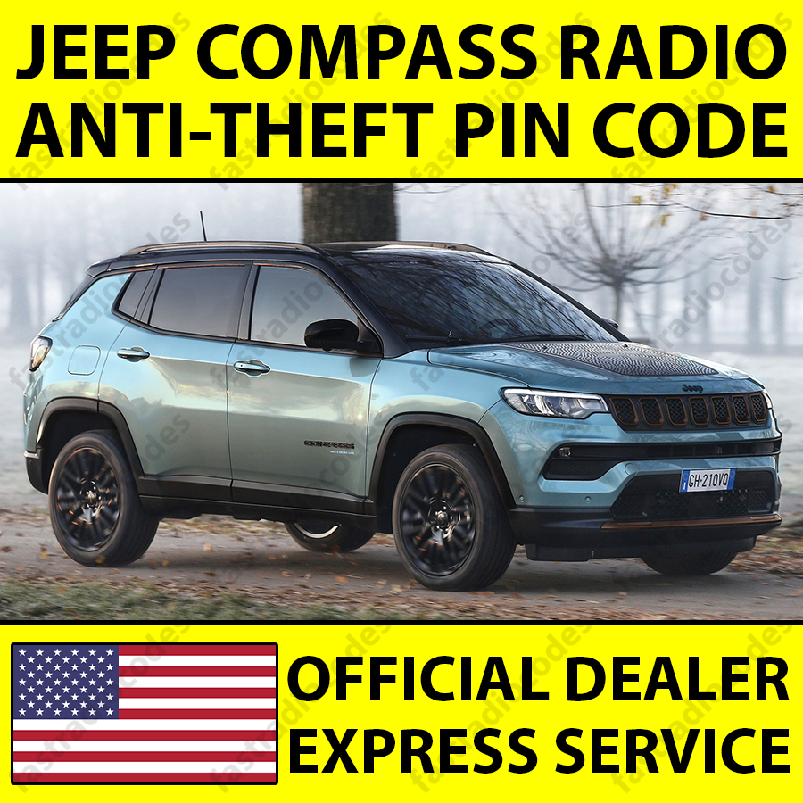 ✅JEEP COMPASS CAR RADIO ANTI-THEFT UNLOCKING PIN CODE FOR ALL MODELS✅