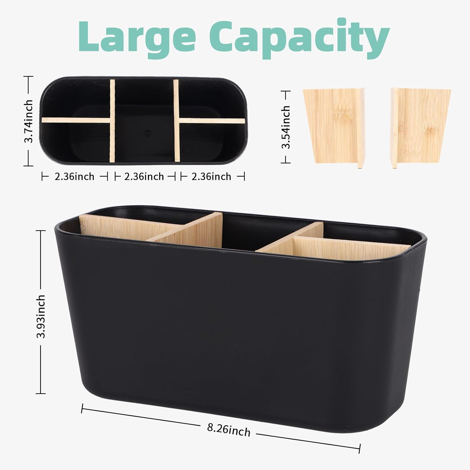 Toothbrush Holders for Bathrooms Bamboo Toothbrush and Toothpaste Holder Electri