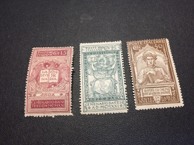 Italy stamp set 133-135 mint hinged