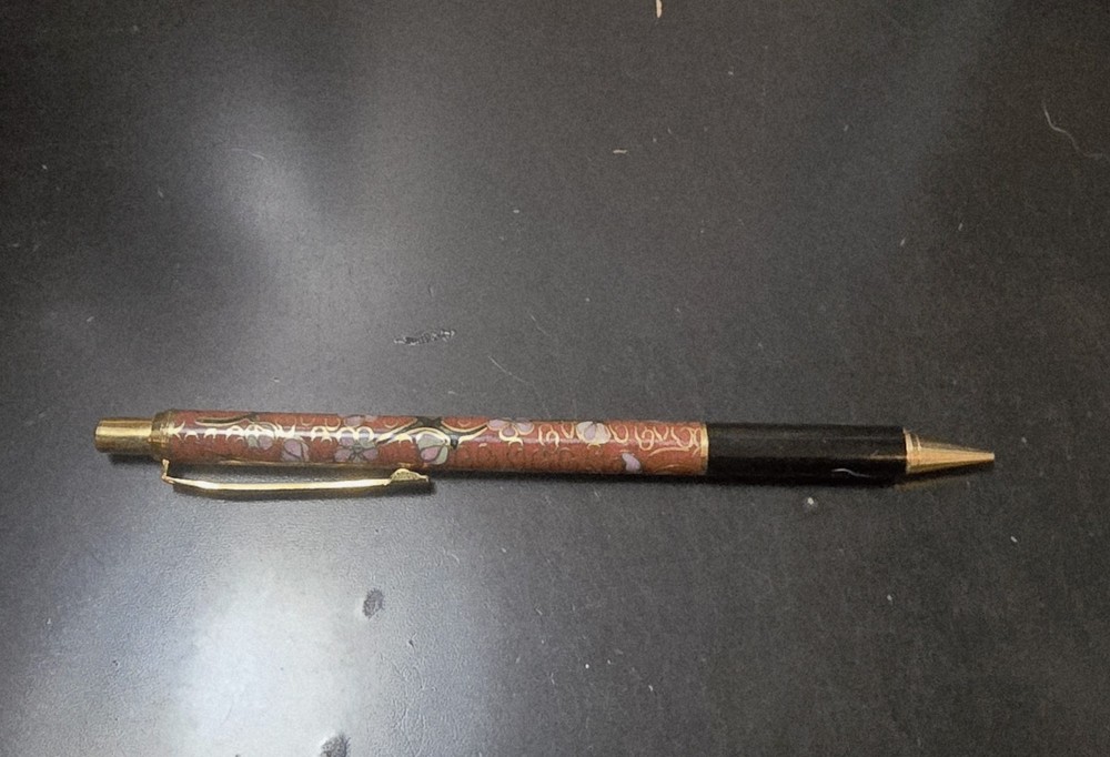 Vintage Red Cloisonne Mechanical Pencil