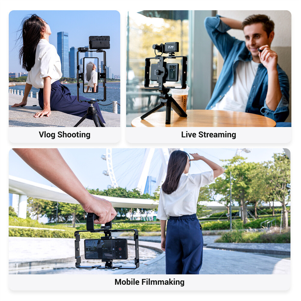 For iPhone Vlogging Kit Stabilizer Phone Video Camera Rig with Remote Control