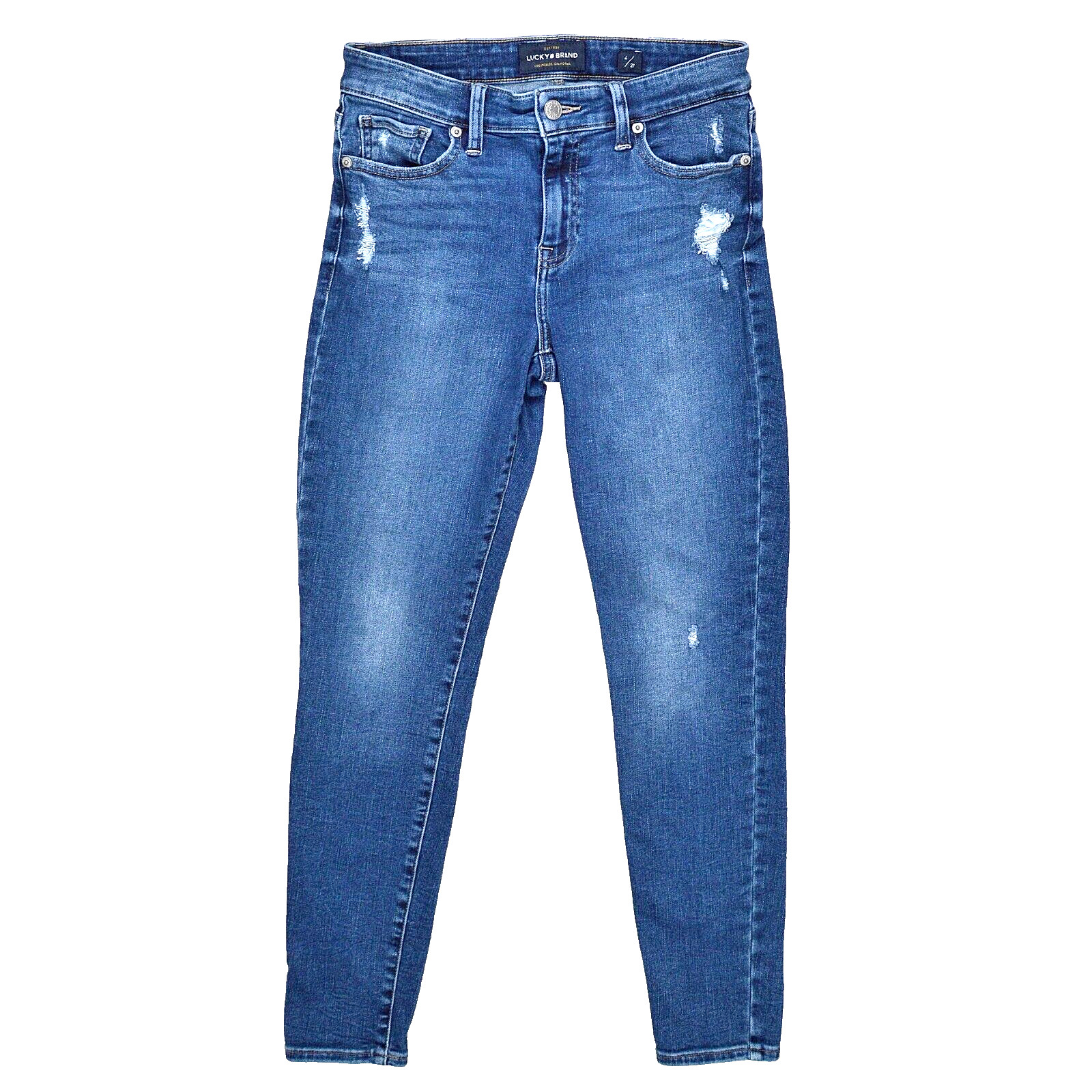 Lucky Brand Ava Super Skinny Jeans Womens Size 4/27 Blue Denim Stretch Mid Rise
