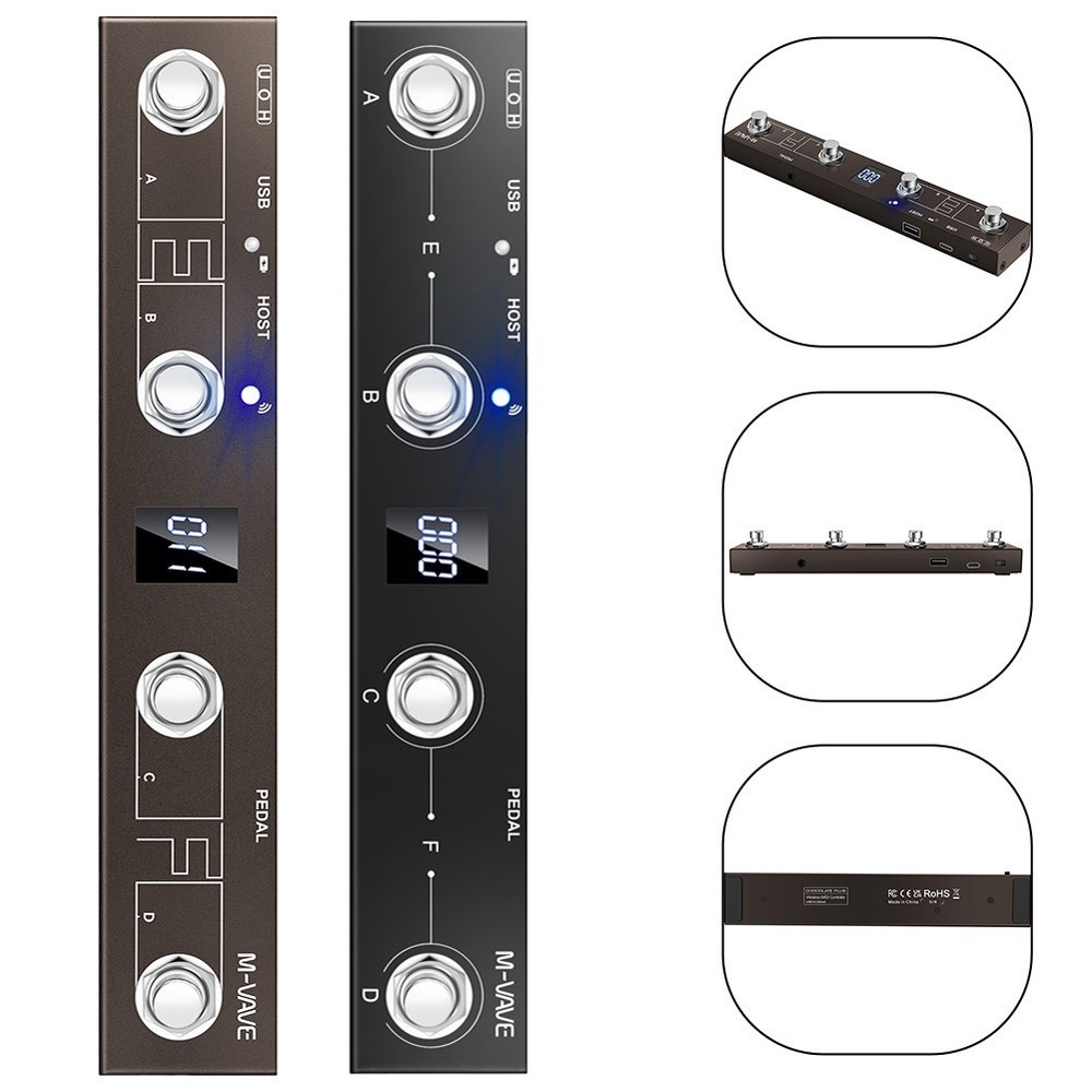 Easily Customizable For MVAVE For MIDI Footswitch Controller for Performers