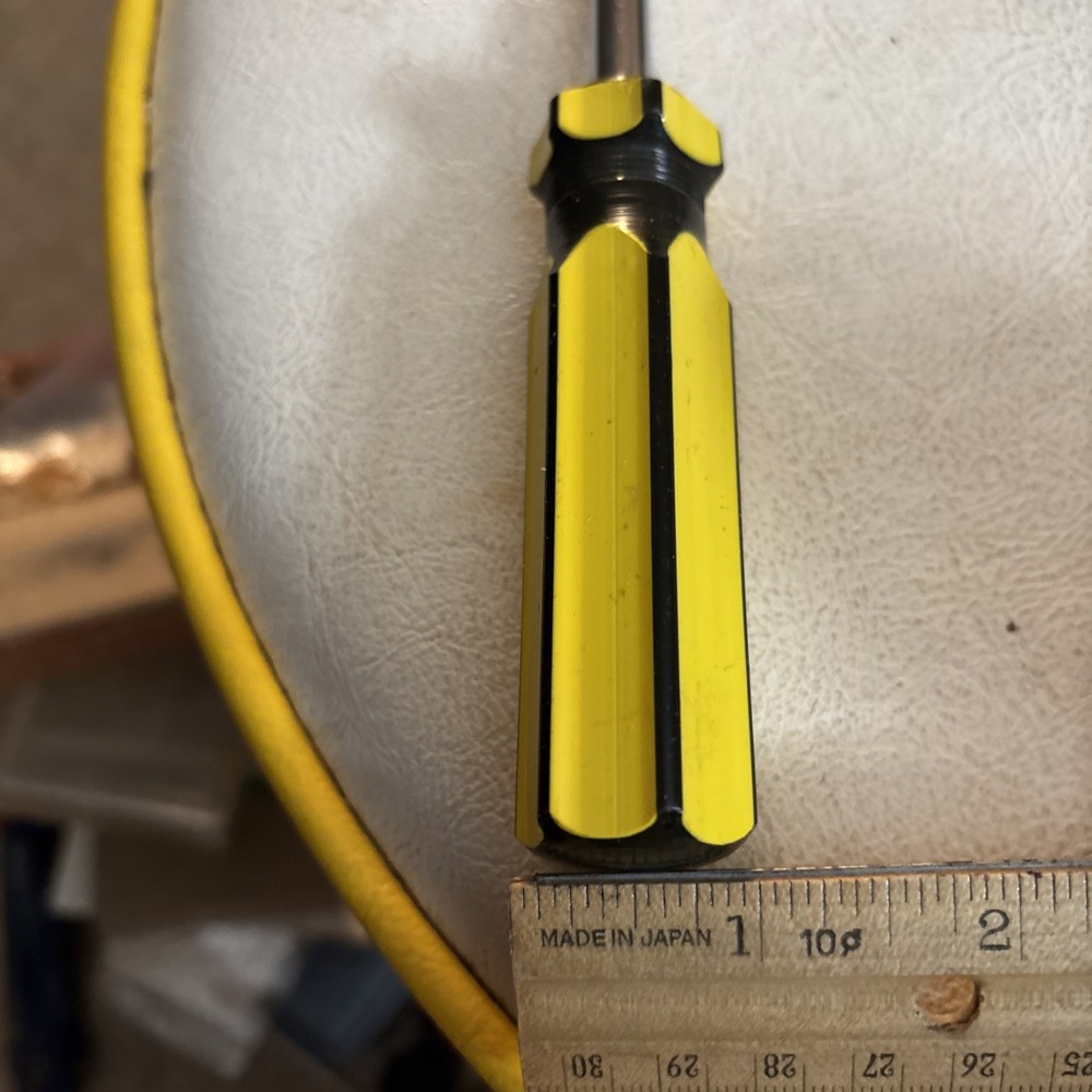 Yellow And Black Handled Flathead Screwdriver 9.5”