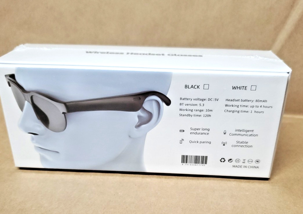 Wireless Bluetooth Glasses XG88 Pro. Sealed.