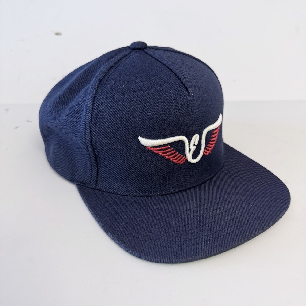 Edel Golf Wings Adjustable Blue SnapBack Hat Cap Embroidered Flat Brim