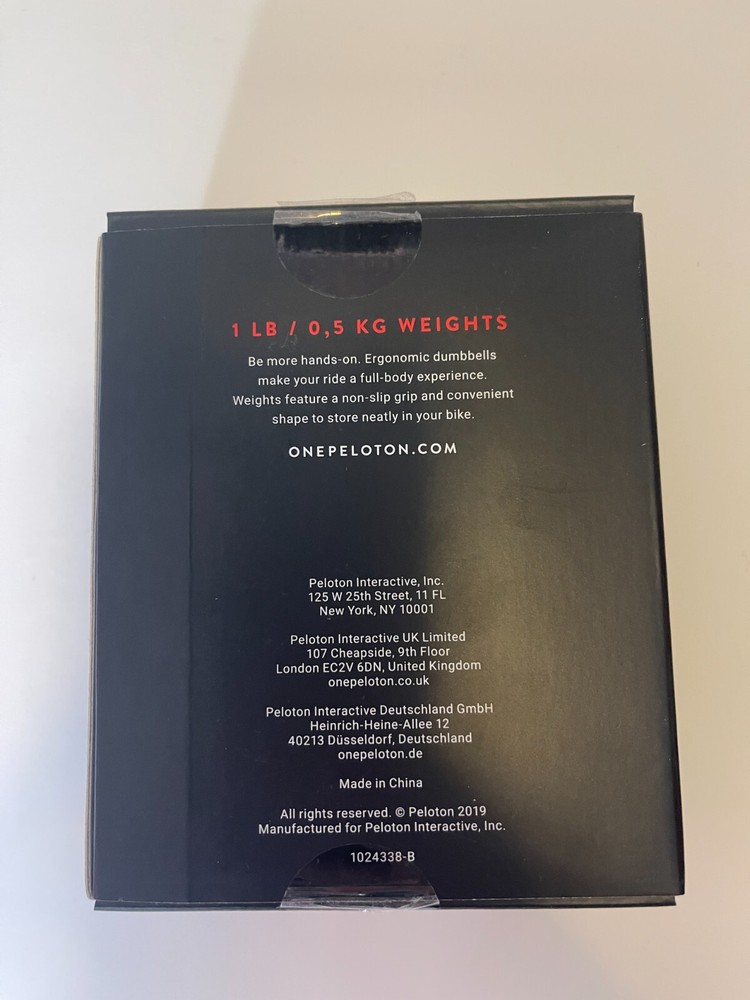 New Peloton 1lb weights ~ 2 Pack ~ Black