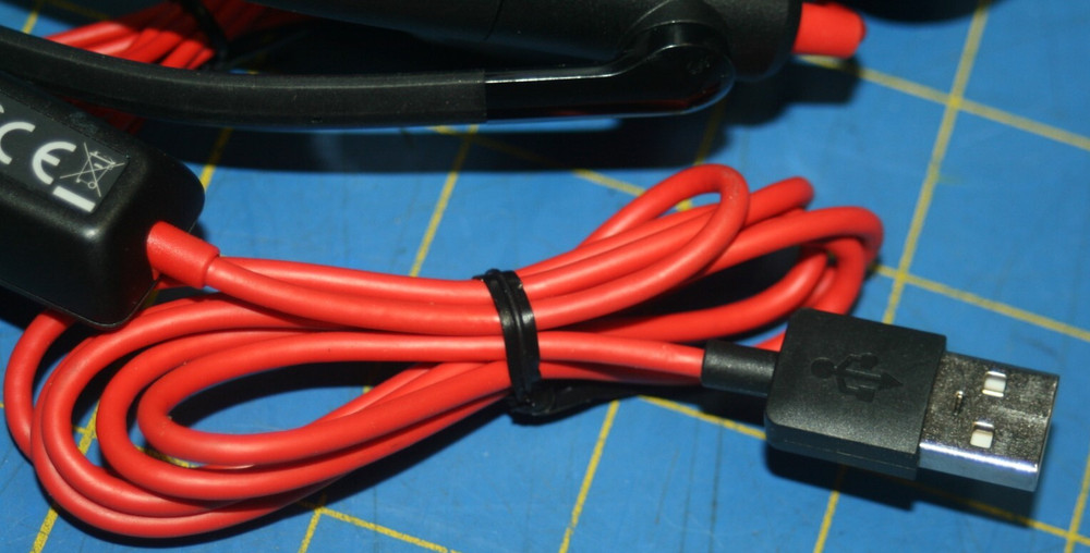 Plantronics C3225T Wired Headset w/ Adjustable Mic In-Line Controller USB, C3200