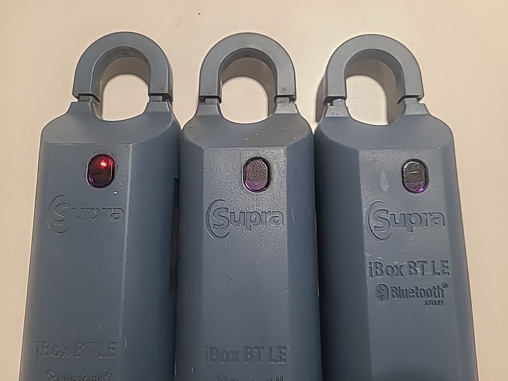 3 SUPRA iBox BT LE Bluetooth Smart LOCKBOX. Locked, No Code