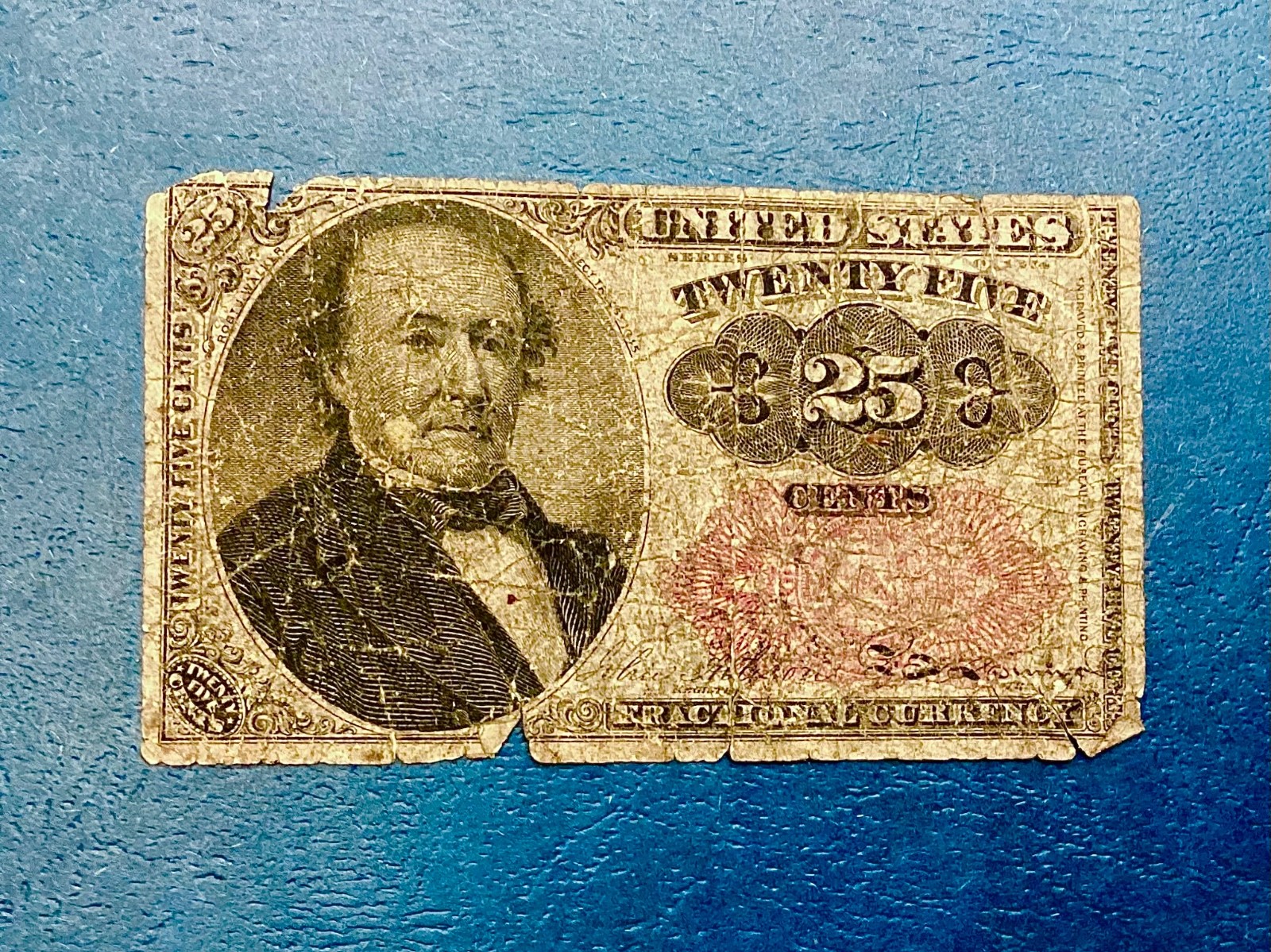 ~ 25 CENTS FIFTH 5TH ISSUE US FRACTIONAL CURRENCY - WALKER - FREE US SHIPPING