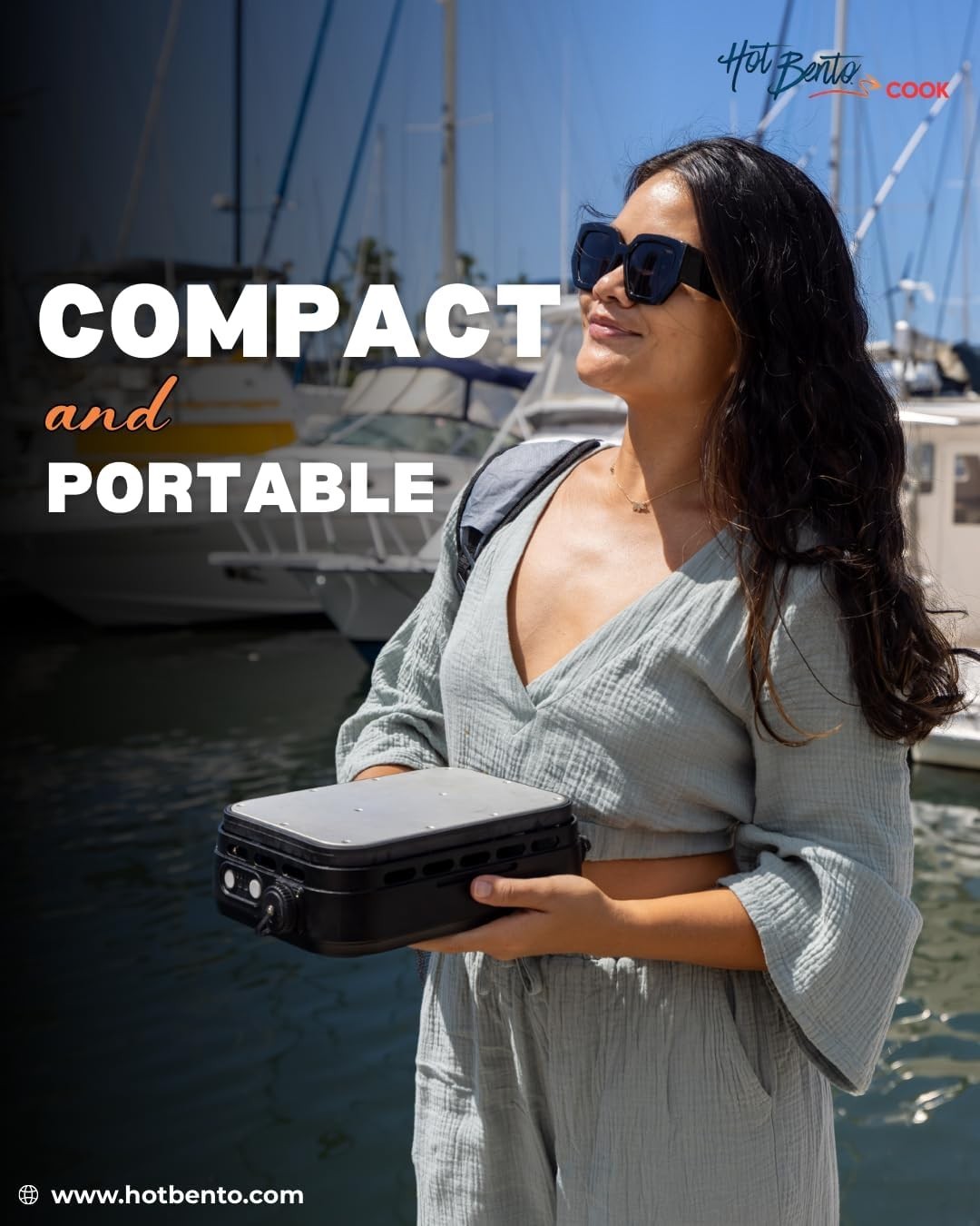 Hot Bento Cook Portable Battery-Powered Flameless Cooker, Hot Plate, Outdoors