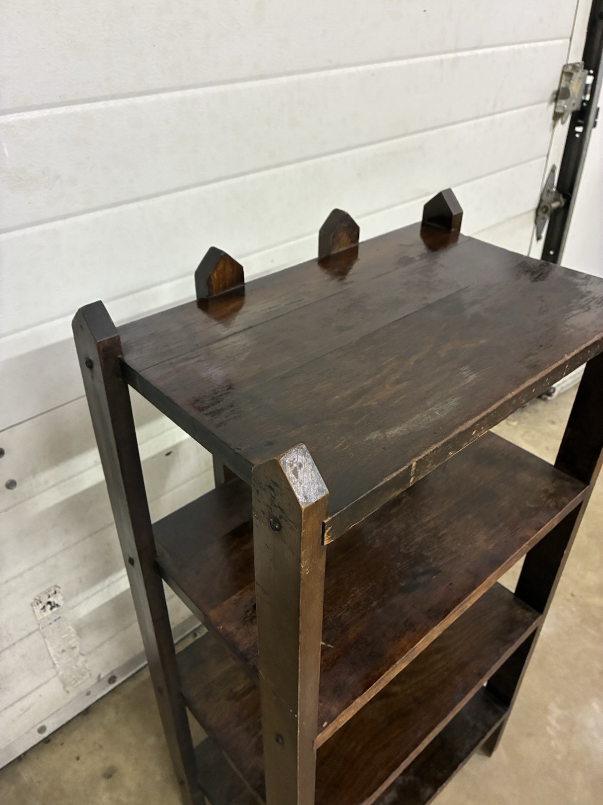 ANTIQUE ARTS & CRAFTS MISSION OPEN BOOKCASE ALL ORIGINAL