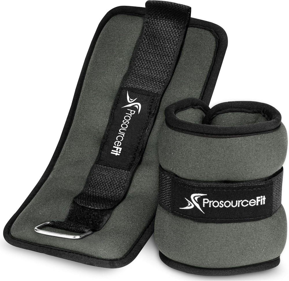 ProsourceFit Adjustable Ankle Wrist Weights Arm Leg 1-5lb Pair Set Exercise